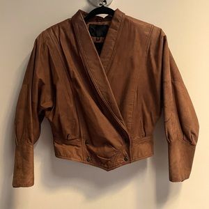 VINTAGE 80S GENUINE LEATHER JACKET